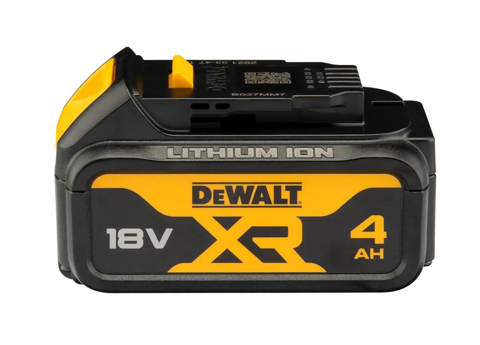 DEWALT lithium battery, 18V XR 4AH. Photo for SKUs DCZ207M2T-XE, DCB182, DCB182-XJ, DCZ801P3.