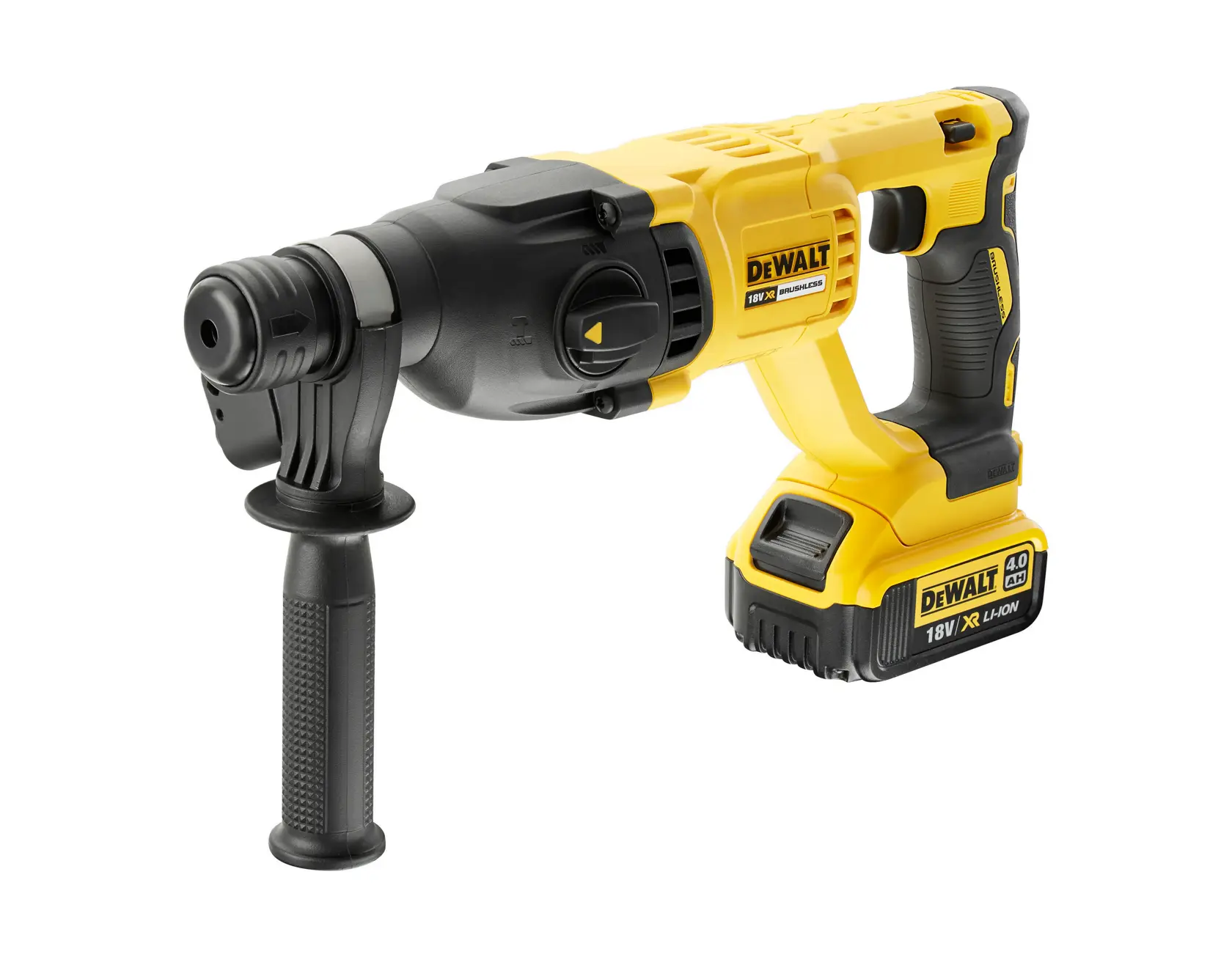 DEWALT rotary hammer DCH133M1-QW, DCH133M1 in yellow and black, for photography category, Asia/EMEAANZ region.