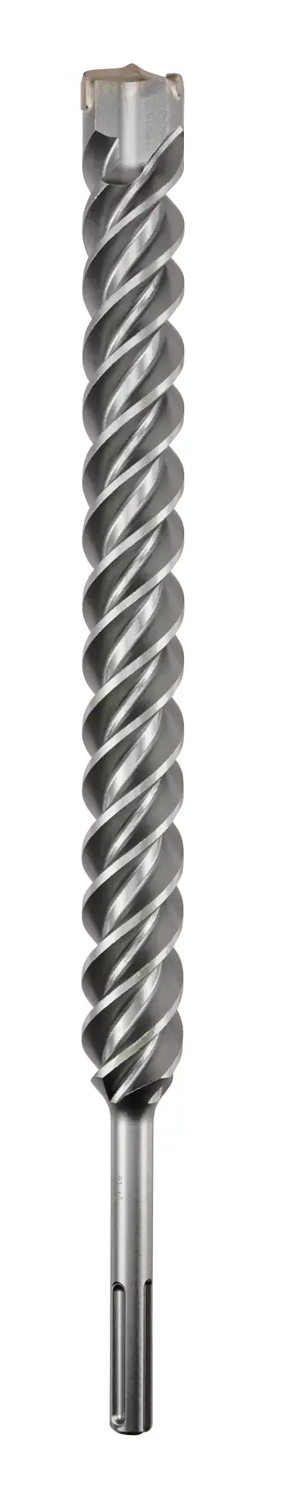A metal spiral drill bit designed for heavy-duty drilling tasks, shown against a plain white background.